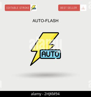 Auto-flash Simple vector icon. Stock Vector