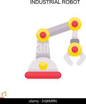 Industrial robot Simple vector icon. Illustration symbol design template for web mobile UI element. Stock Vector