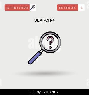 Search-4 Simple vector icon. Stock Vector