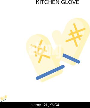 Kitchen glove Simple vector icon. Illustration symbol design template for web mobile UI element. Stock Vector