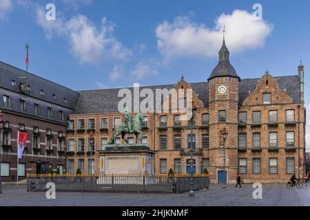 Düsseldorf old town hall on a bright winter day Stock Photo