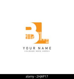 Simple Business Logo for Initial Letter BL - Alphabet Logo - Monogram Vector Logo Template for Business Name Initials Stock Vector