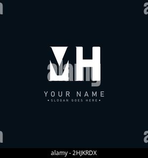 Initial Letter MH Logo - Simple Business Logo for Alphabet M and H - Monogram Vector Logo Template for Business Name Initials Stock Vector