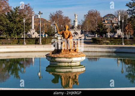 Real Sitio, Jardín del Parterre, fuente de Ceres Aranjuez, Madrid, Spain Stock Photo