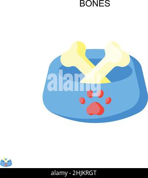 Bones Simple vector icon. Illustration symbol design template for web mobile UI element. Stock Vector