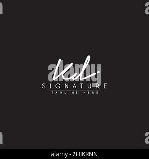 KD Initial letter handwriting and signature logo. A concept handwriting ...