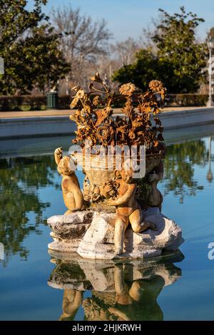 Real Sitio, Jardín del Parterre, fuente de Ceres Aranjuez, Madrid, Spain Stock Photo