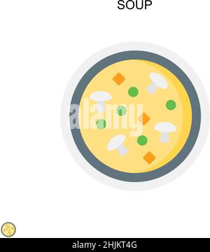 Soup Simple vector icon. Illustration symbol design template for web mobile UI element. Stock Vector