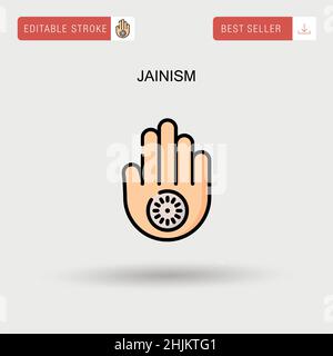 Jainism Simple vector icon. Stock Vector