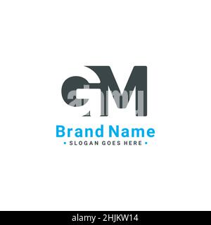 Initial Letter GM Logo - Minimal Business Logo for Alphabet G and M  10026880 Vector Art at Vecteezy