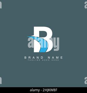 Letter B Logo - Business Logo for Initial Letter  - Monogram Vector Logo Template for Business Name Initials Stock Vector