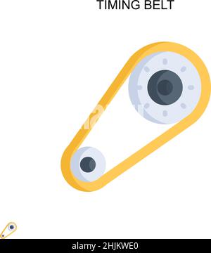 Timing belt Simple vector icon. Illustration symbol design template for web mobile UI element. Stock Vector