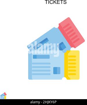 Tickets Simple vector icon. Illustration symbol design template for web mobile UI element. Stock Vector