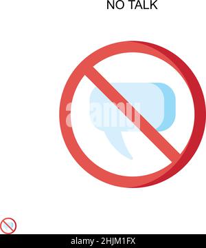 No talk Simple vector icon. Illustration symbol design template for web mobile UI element. Stock Vector