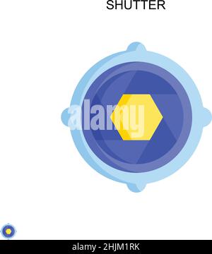 Shutter Simple vector icon. Illustration symbol design template for web mobile UI element. Stock Vector