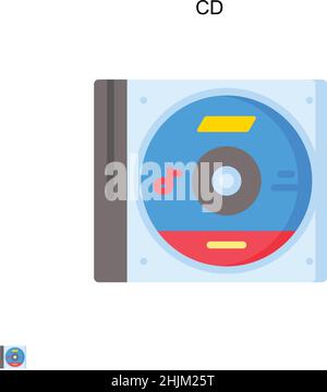 Cd Simple vector icon. Illustration symbol design template for web mobile UI element. Stock Vector