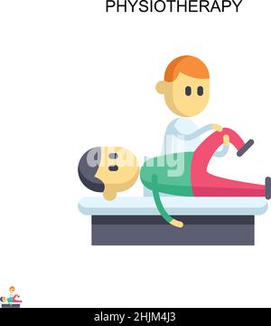 Physiotherapy Simple vector icon. Illustration symbol design template for web mobile UI element. Stock Vector