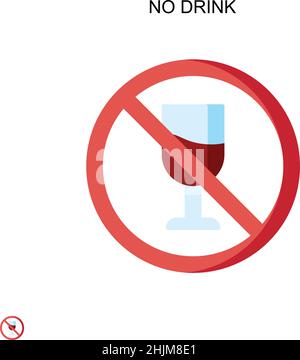 No drink Simple vector icon. Illustration symbol design template for web mobile UI element. Stock Vector