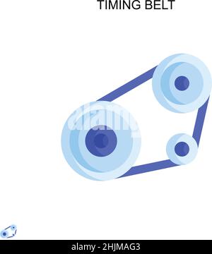 Timing belt Simple vector icon. Illustration symbol design template for web mobile UI element. Stock Vector