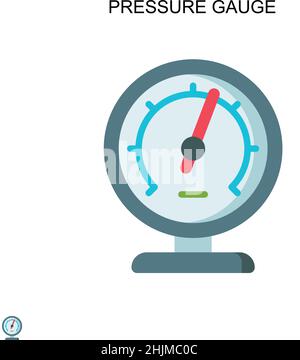 Pressure gauge Simple vector icon. Illustration symbol design template for web mobile UI element. Stock Vector