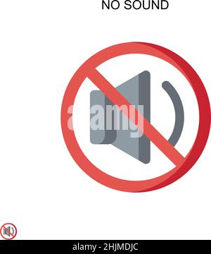 No sound Simple vector icon. Illustration symbol design template for web mobile UI element. Stock Vector