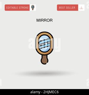 Mirror Simple vector icon. Stock Vector