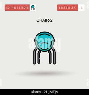 Simple vector icon of two seats facing forward with open luggage ...