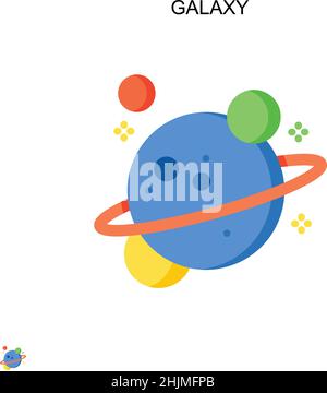 Galaxy Simple vector icon. Illustration symbol design template for web mobile UI element. Stock Vector