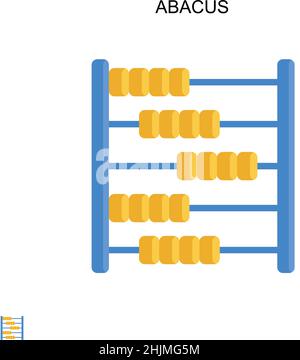 Abacus Simple vector icon. Illustration symbol design template for web mobile UI element. Stock Vector