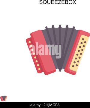 Squeezebox Simple vector icon. Illustration symbol design template for web mobile UI element. Stock Vector
