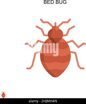 Bed bug Simple vector icon. Illustration symbol design template for web mobile UI element. Stock Vector