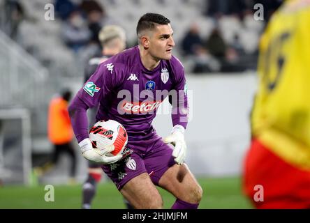 Goalkeeper of Monaco Vito Mannone during the French Cup, round of 16 football match between RC Lens and AS Monaco on January 30, 2022 at Stade Bollaert-Delelis in Lens, France - Photo Jean Catuffe / DPPI Stock Photo