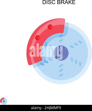 Disc brake Simple vector icon. Illustration symbol design template for web mobile UI element. Stock Vector