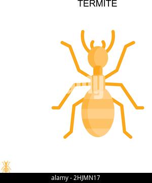 Termite Simple vector icon. Illustration symbol design template for web ...