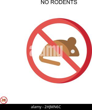 No rodents Simple vector icon. Illustration symbol design template for web mobile UI element. Stock Vector