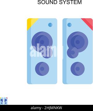 Sound system Simple vector icon. Illustration symbol design template for web mobile UI element. Stock Vector