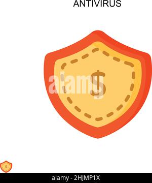 Antivirus Simple vector icon. Illustration symbol design template for web mobile UI element. Stock Vector