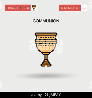 Communion Simple vector icon. Stock Vector