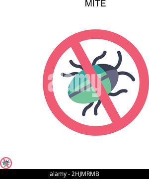 Mite Simple vector icon. Illustration symbol design template for web mobile UI element. Stock Vector