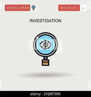 Investigation Simple vector icon. Stock Vector