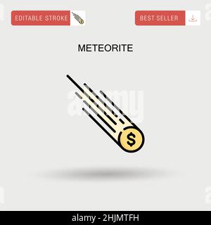 Meteorite Simple vector icon. Stock Vector