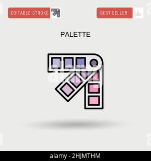 Palette Simple vector icon. Stock Vector