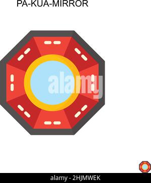 Pa-kua-mirror Simple vector icon. Illustration symbol design template for web mobile UI element. Stock Vector