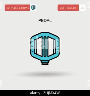 Foot pushing the pedal gas pedal brake pedal auto service concept icon  black color vector I flat style simple image Stock Vector Image & Art -  Alamy