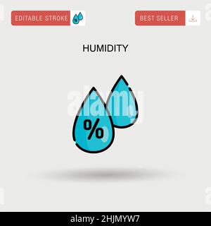 Humidity Simple vector icon. Stock Vector