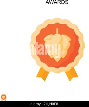 Awards Simple vector icon. Illustration symbol design template for web mobile UI element. Stock Vector