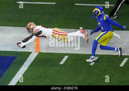 Los Angeles Rams safety Nick Scott (33) runs during an NFL football game  against the Atlanta Falcons Sunday, Sept. 18, 2022, in Inglewood, Calif.  (AP Photo/Kyusung Gong Stock Photo - Alamy