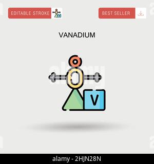 Vanadium Simple vector icon. Stock Vector