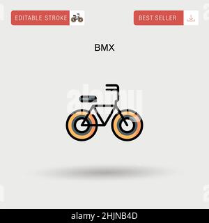 Bmx Simple vector icon. Stock Vector