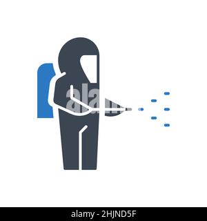 Disinfection related vector glyph icon Stock Vector